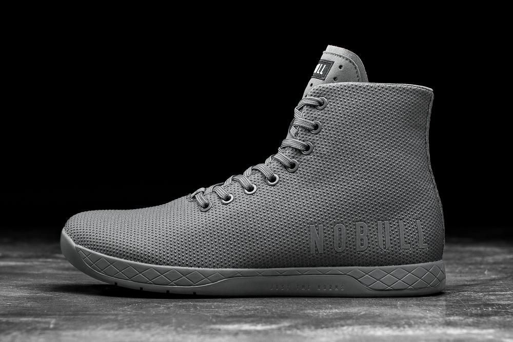 NOBULL High-Top Superfabric Uzun Spor Ayakkabı Bayan - Koyu Gri - Turkiye (LKA-924085)